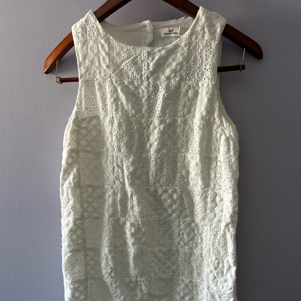 Vineyard Vines White Sleeveless Dress